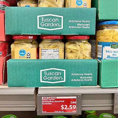 artichoke hearts on sale at aldi