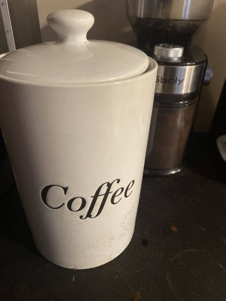 ceramic coffee canister