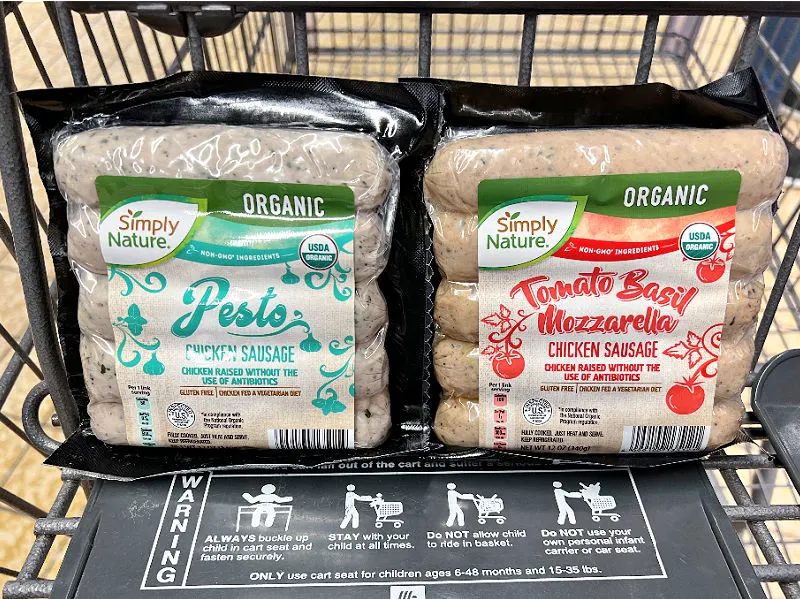 organic chicken sausage at aldi