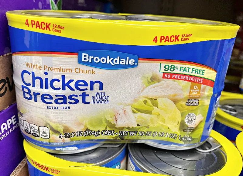 four pack of canned chicken