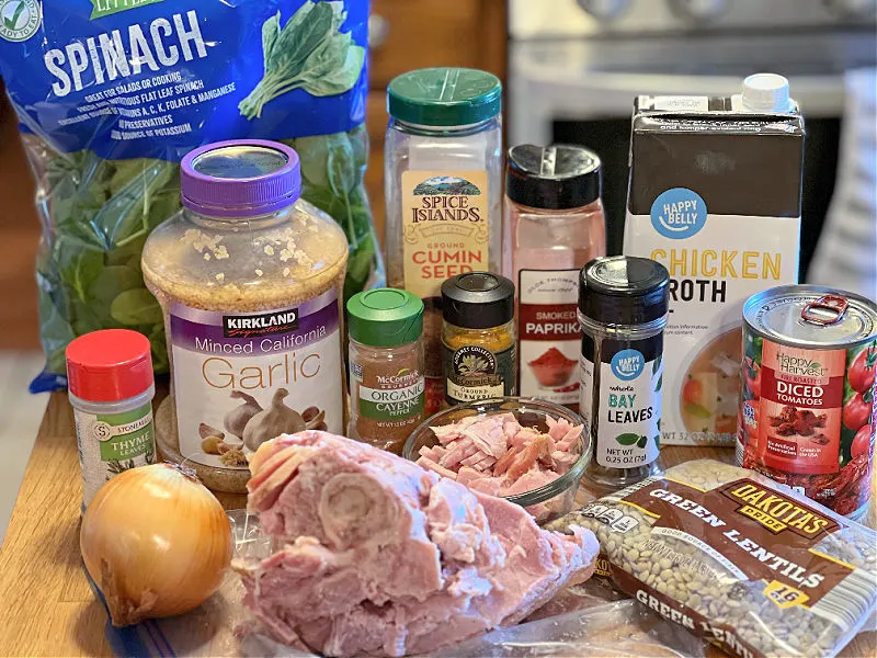 ham and lentil stew ingredients