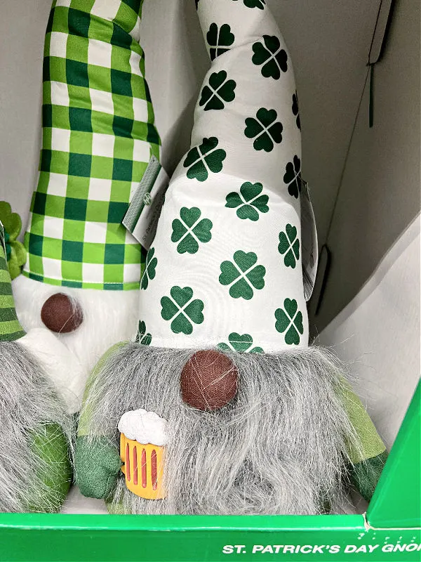 saint patrick's day gnome holding beer