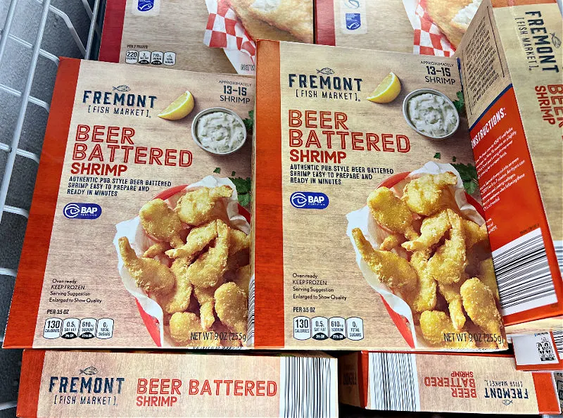 boxes of beer battered shrimp