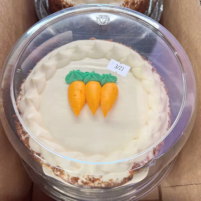 carrot cake at aldi