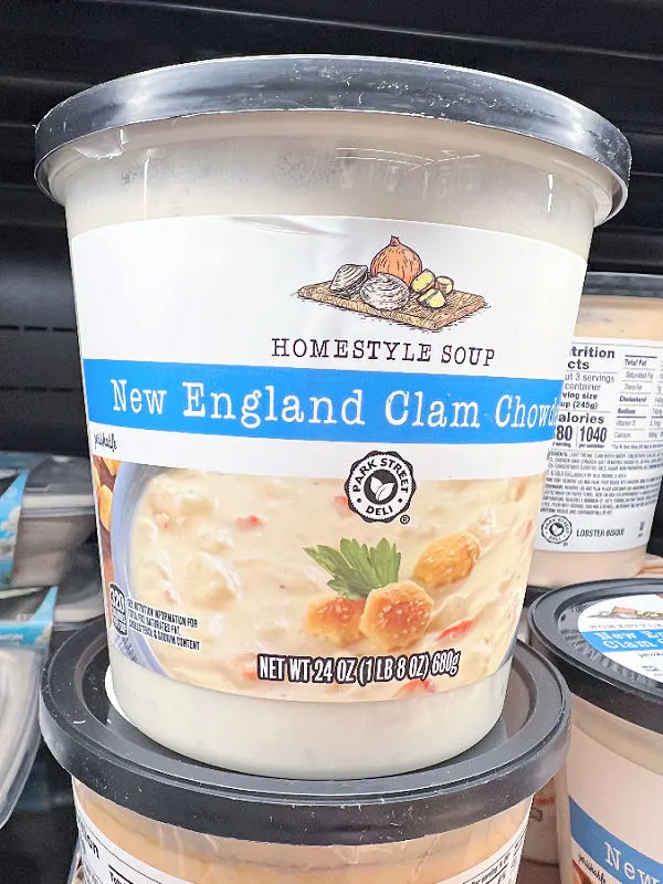 clam chowder in the deli section of aldi