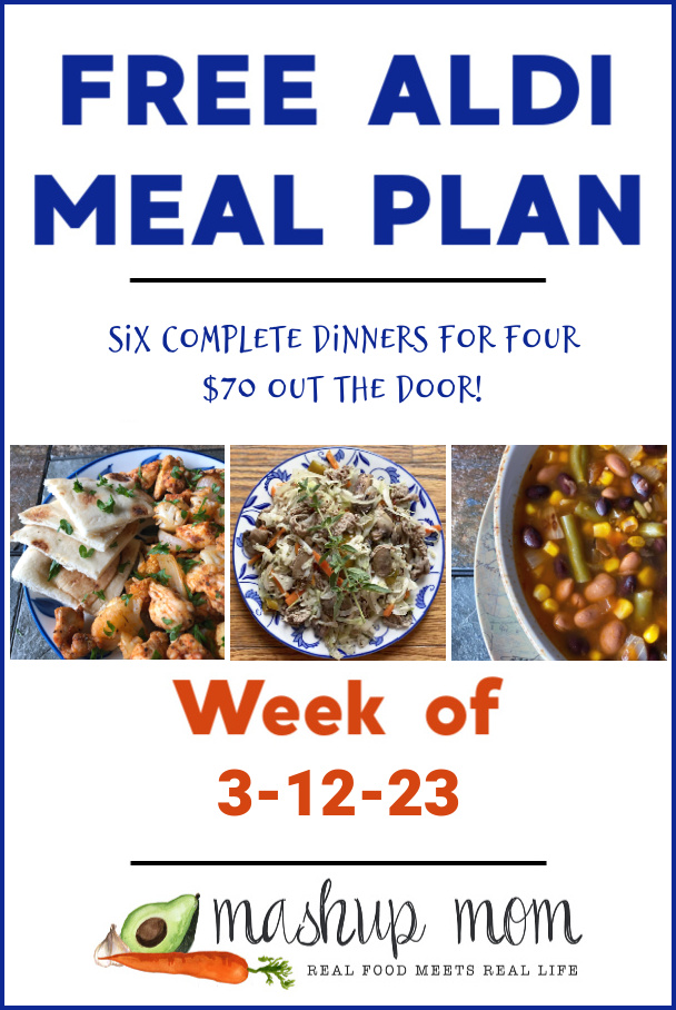 Free ALDI Meal Plan week of 3/12/23