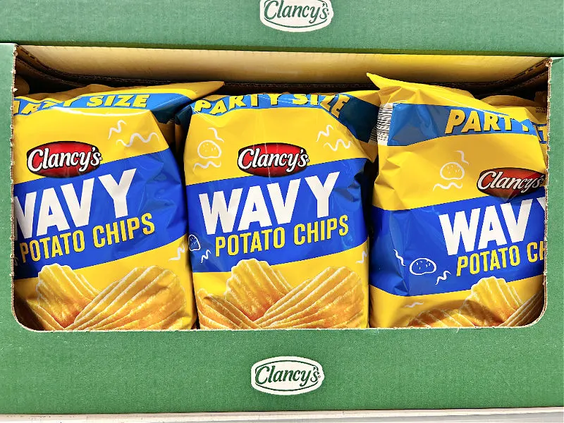 party size wavy potato chips