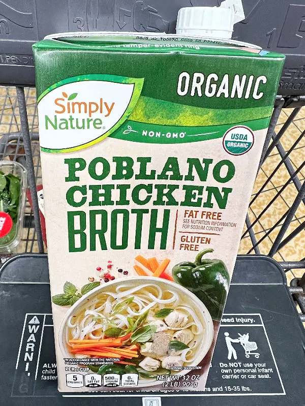 poblano chicken broth