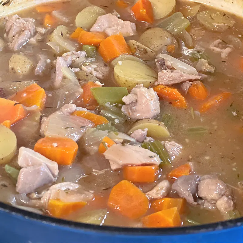 pot of chicken stew