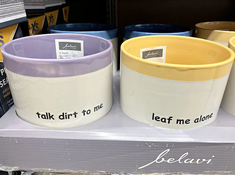 talk dirt to me or leaf me alone planters
