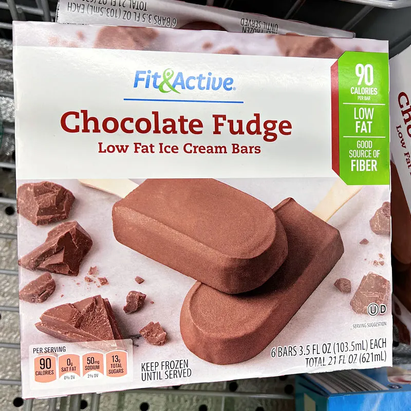low fat chocolate fudge ice cream bars