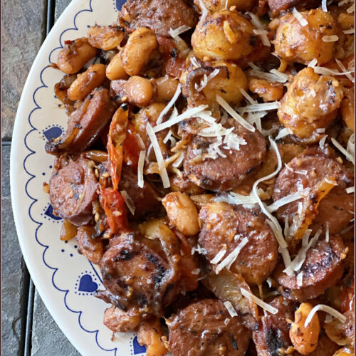 Gnocchi with Chicken Sausage, White Beans, & Tomatoes