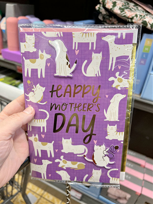 mother's day card at aldi