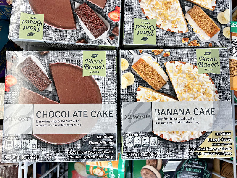 plant based cake in chocolate or banana