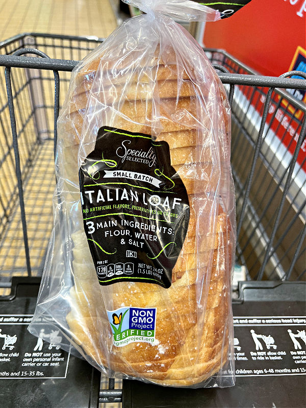 sliced Italian bread loaf