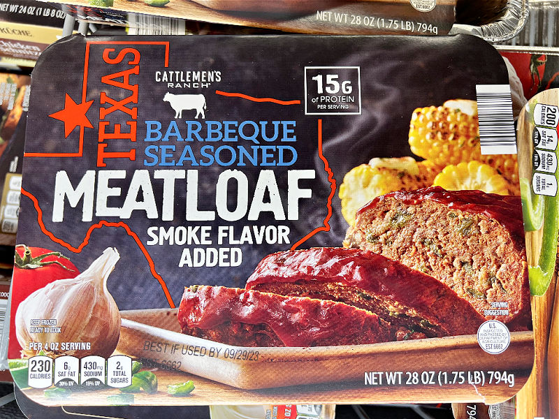 texas bbq meatloaf in the freezer section