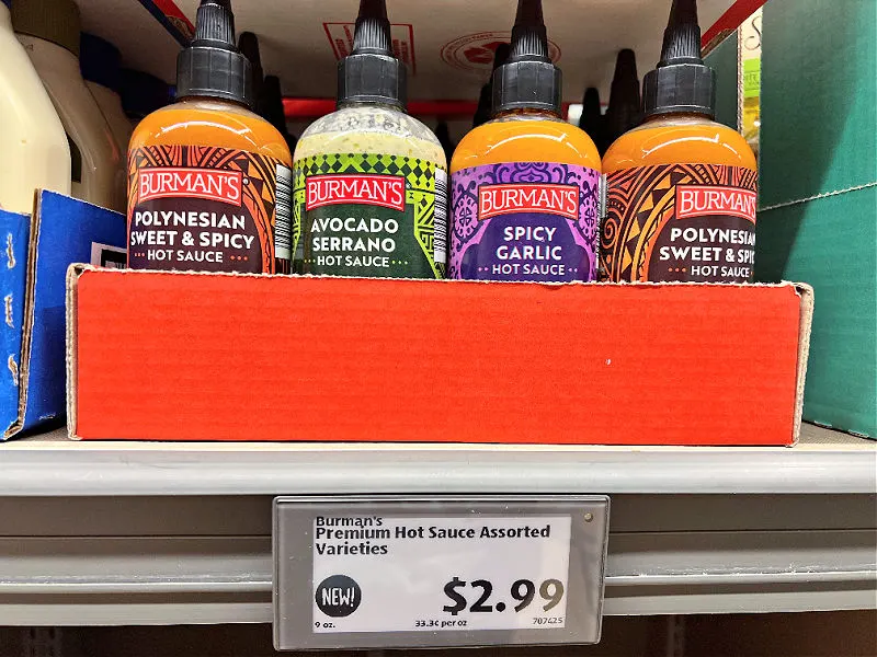 premium hot sauce at aldi