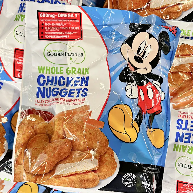 disney chicken nuggets in mickey mouse shapes