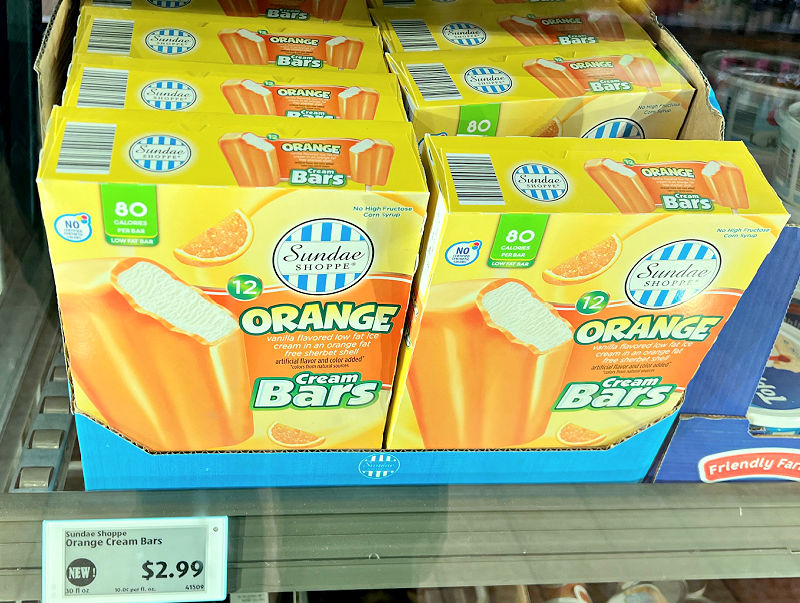 orange cream ice cream bars