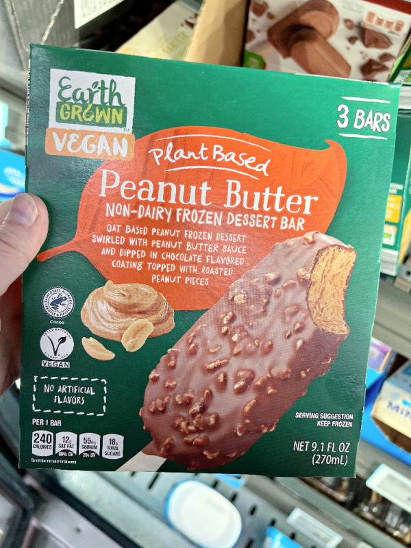 plant based peanut butter ice cream bars
