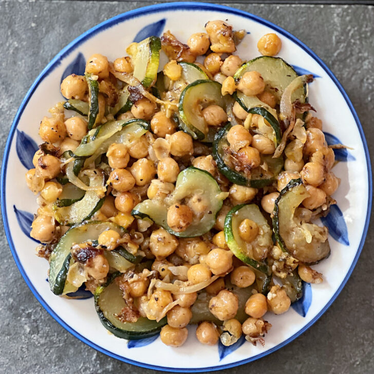 Sauteed Cheddar Chickpeas & Zucchini