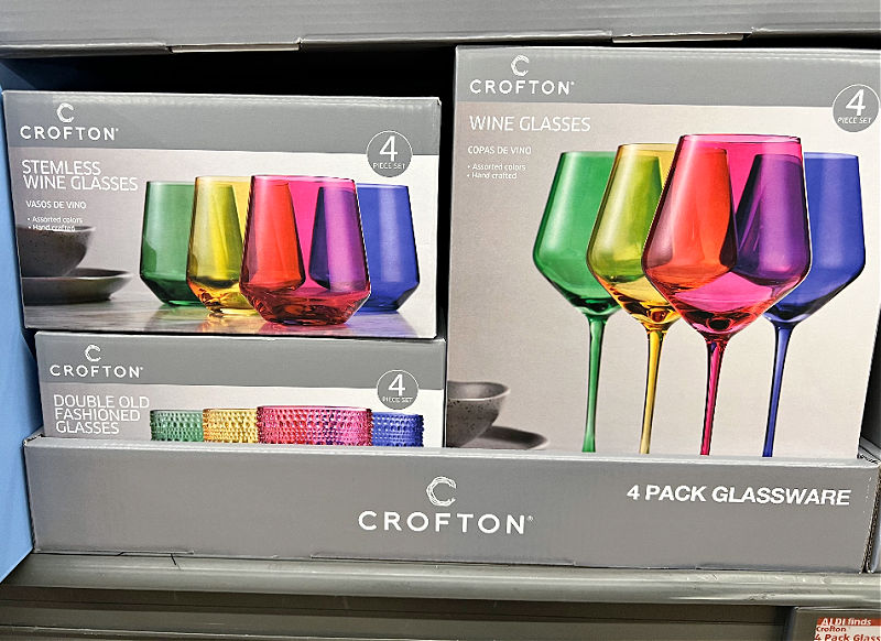 rainbow wine glasses