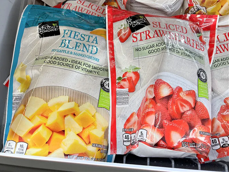 frozen strawberries or mangoes for smoothies