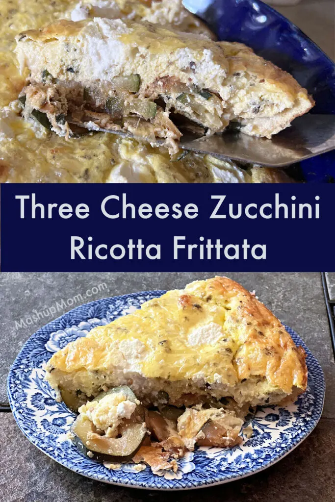 three cheese zucchini ricotta frittata -- or crustless quiche