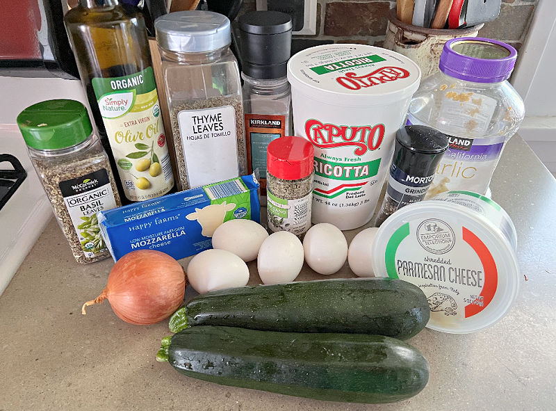 zucchini ricotta frittata ingredients