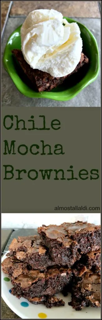chile moche brownies with aldi box mix
