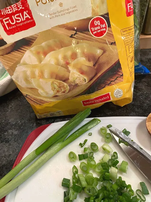 cut up green onions