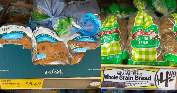 gluten free bread at aldi vs trader joe's