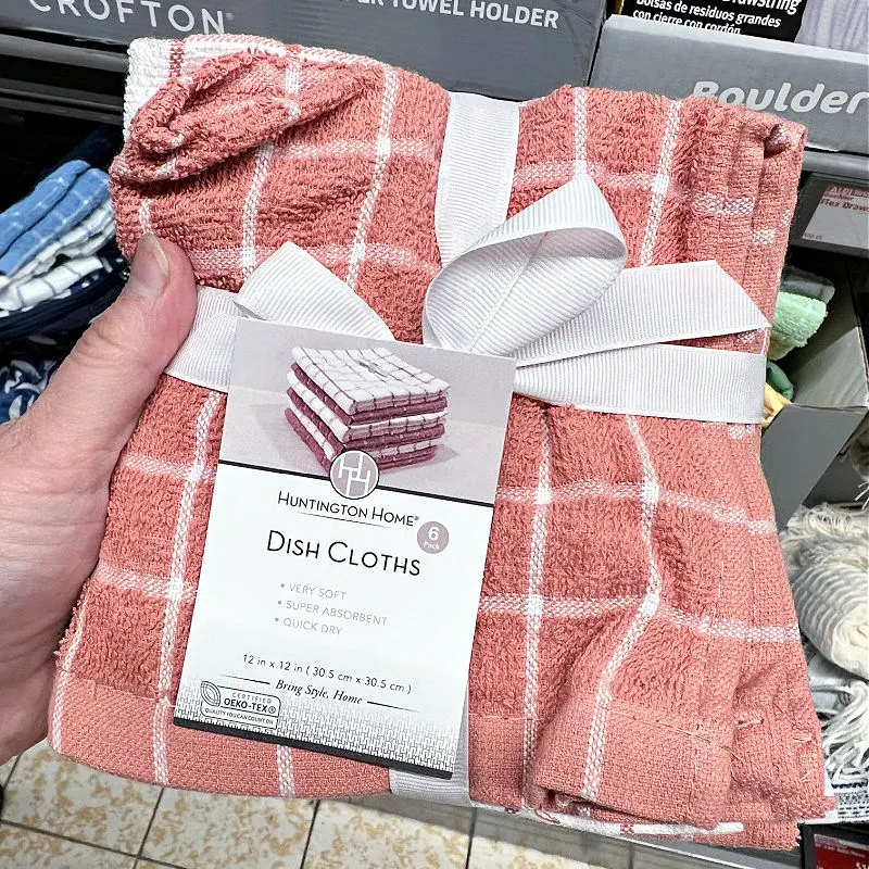 pink dish cloths from aldi