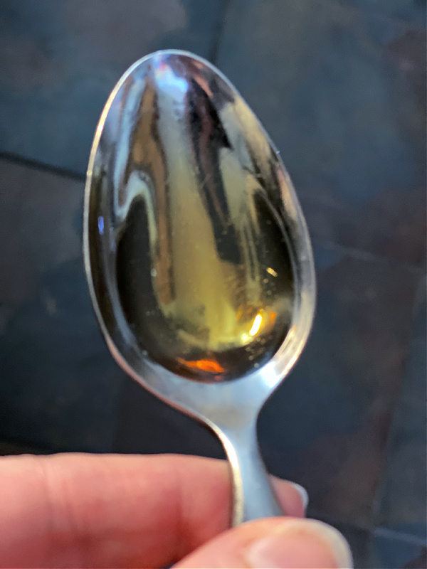 spoon of sesame oil