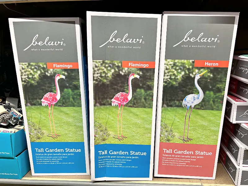 tall garden statues at aldi