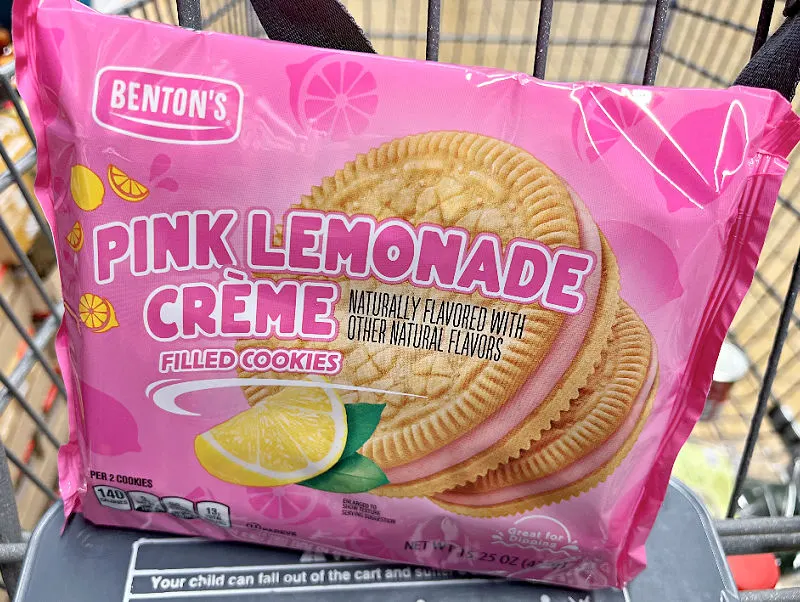 pink lemonade creme cookies