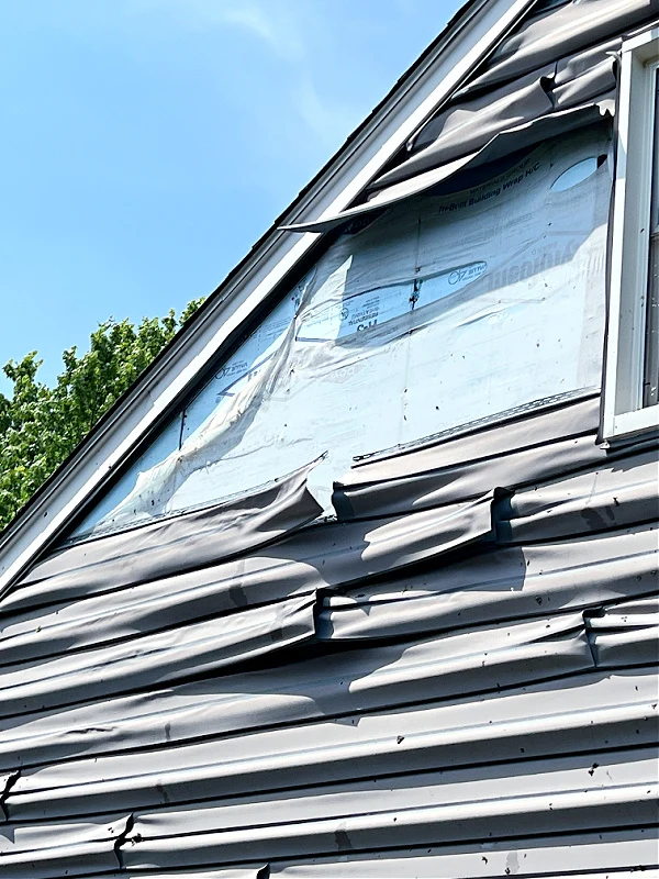 siding melted off of our house