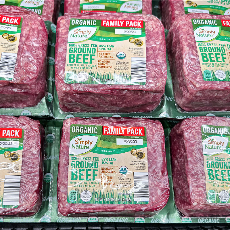 family pack simply nature organic grass fed ground beef