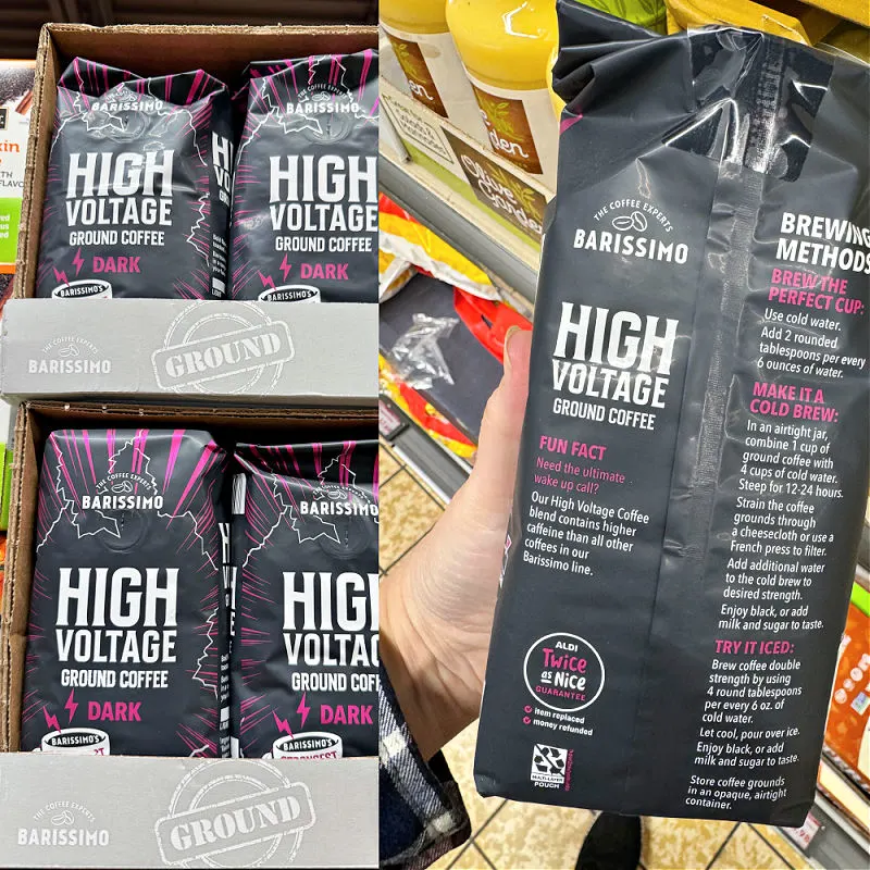 high voltage coffee at aldi