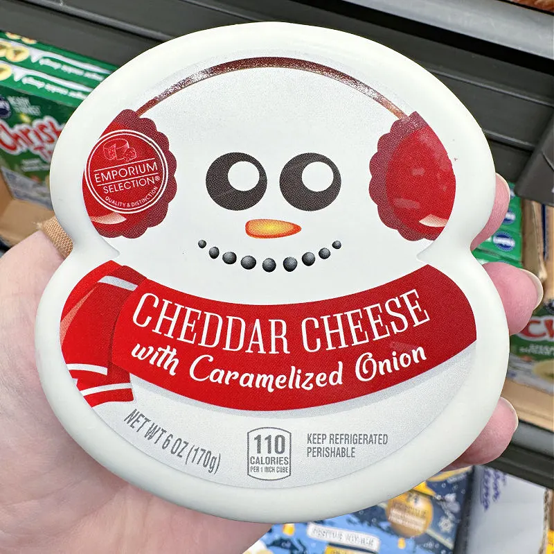 aldi snowman holiday christmas cheese