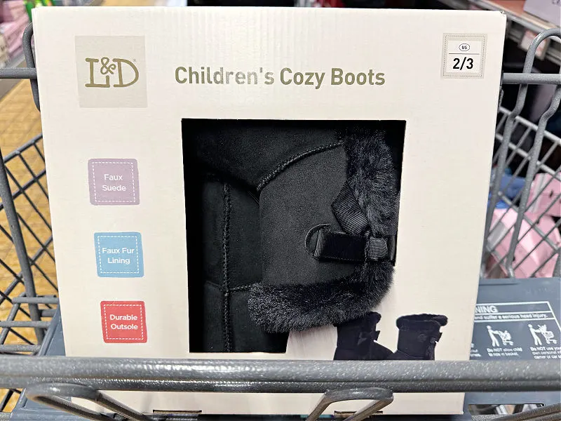 children's cozy boots at aldi