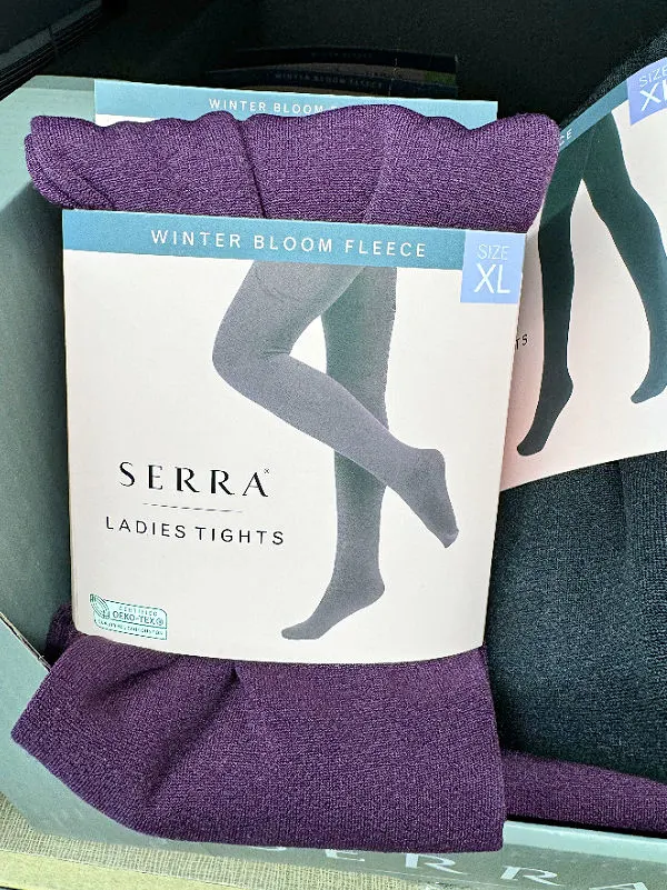 aldi fleece tights in winter bloom